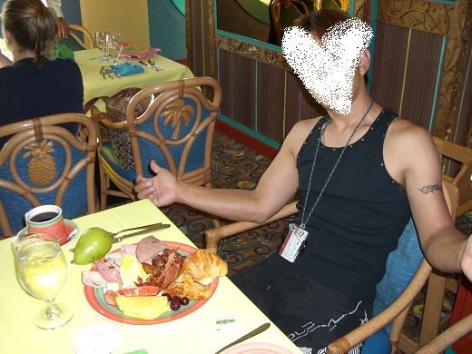 ディズニークルーズでのビュッフェスタイル朝食