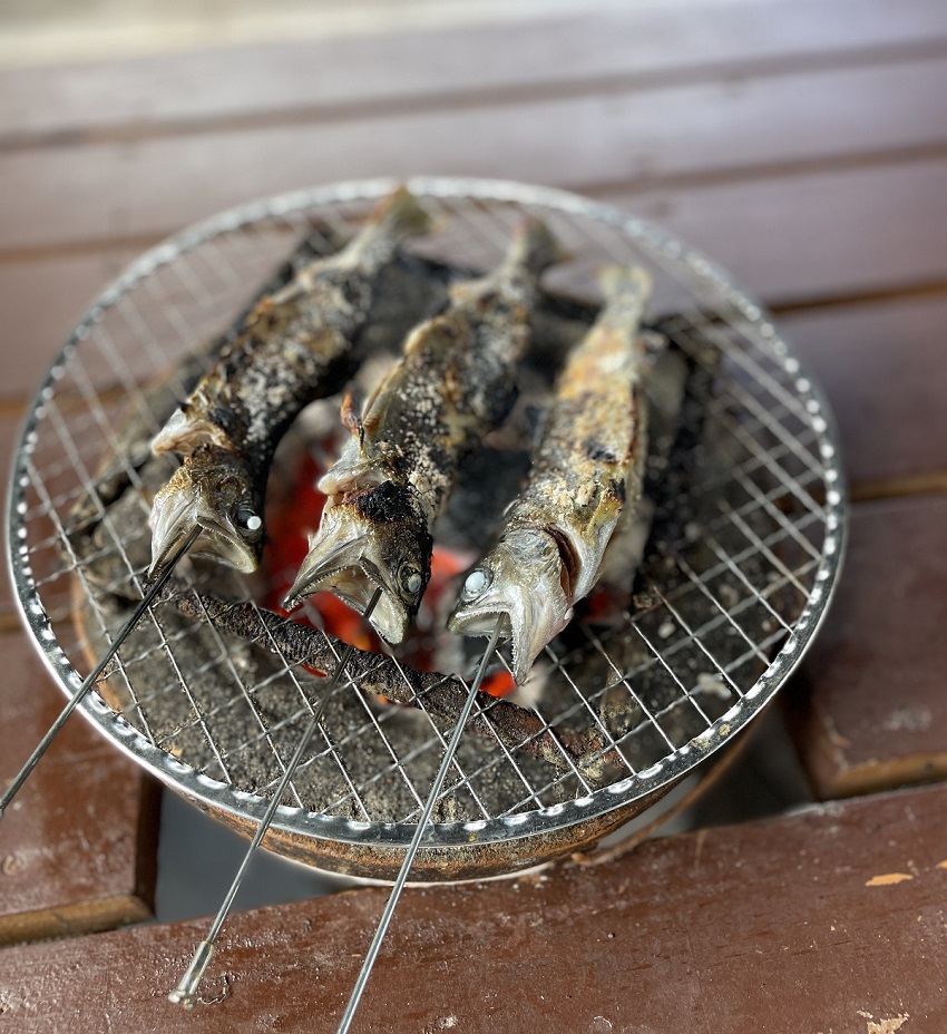 魚のつかみどり体験（岡山県鏡野町）