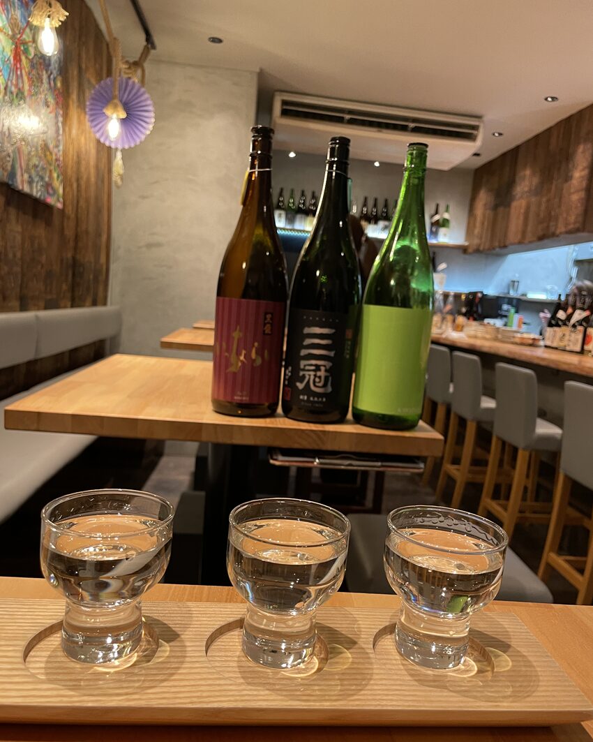 日本酒バル花門飲み比べ
