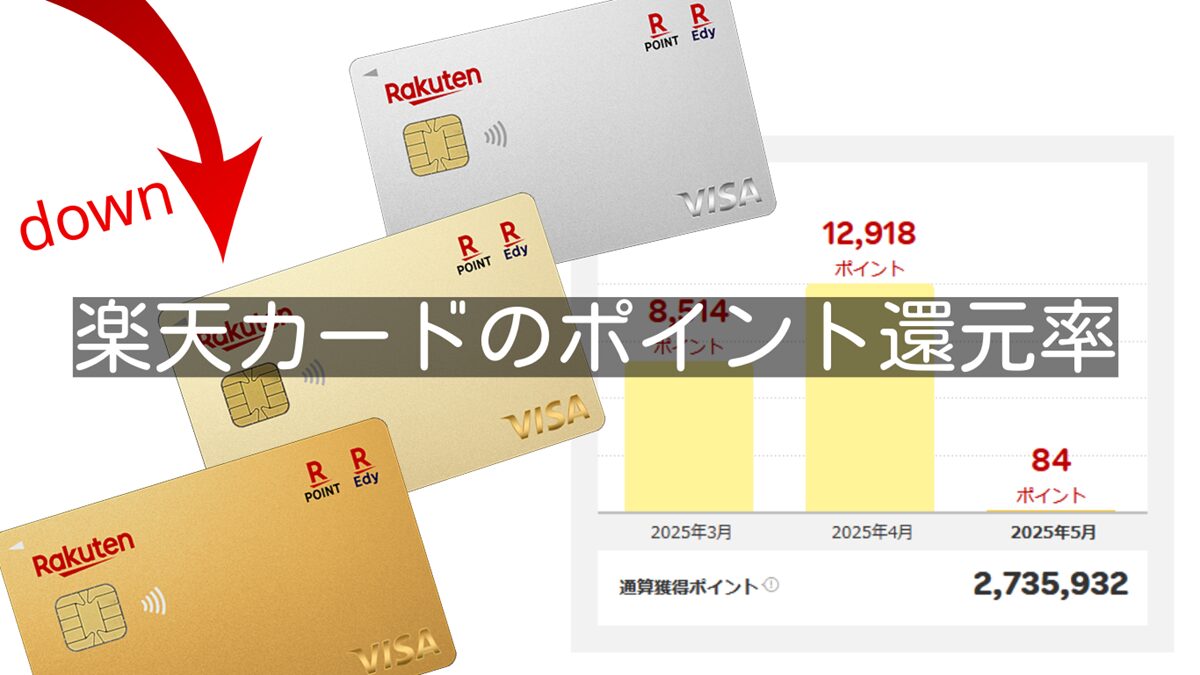 楽天カードのポイント（還元率）がこっそり下がっています【注意】
