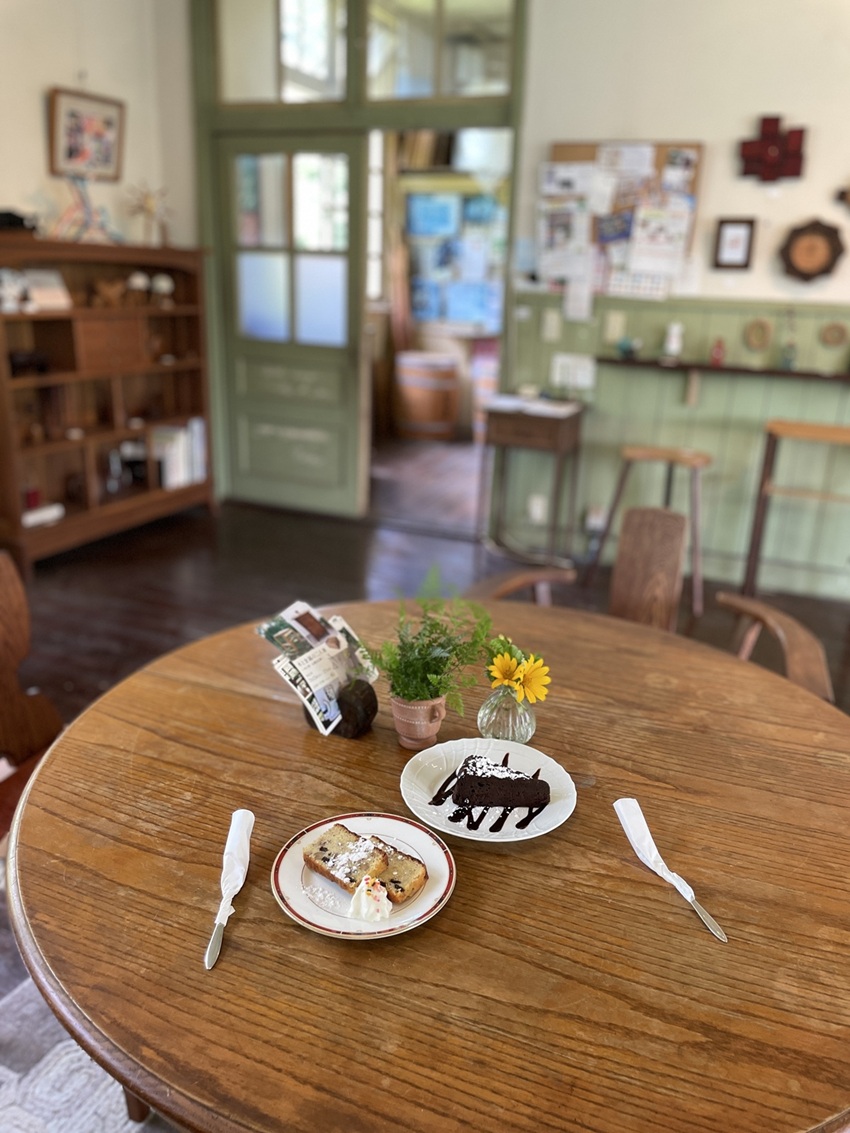 カフェ＆アートスペース風舎（和気町）ラムレーズンケーキ