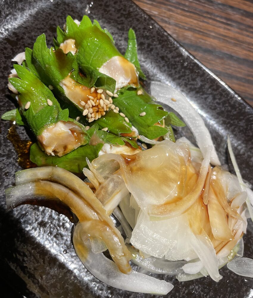 鶏ささみ梅肉大葉巻き