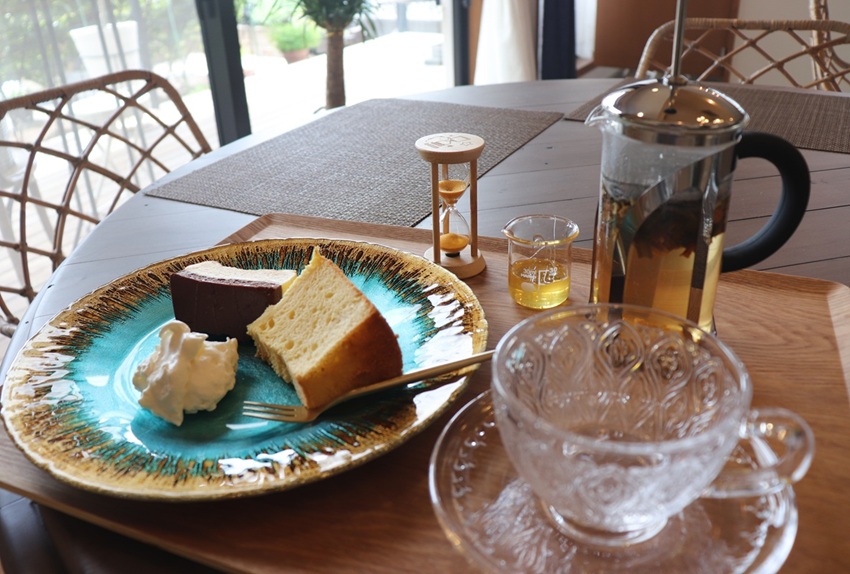 お家カフェPEISORA（津山市川崎）ケーキセット
